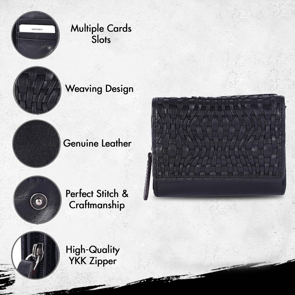 5107 Leather Backpack & Wallets , Small Wallet Zipper Coin Purse - Picture 7 of 9